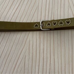 Lucky Brand Olive Studded Belt NWT L